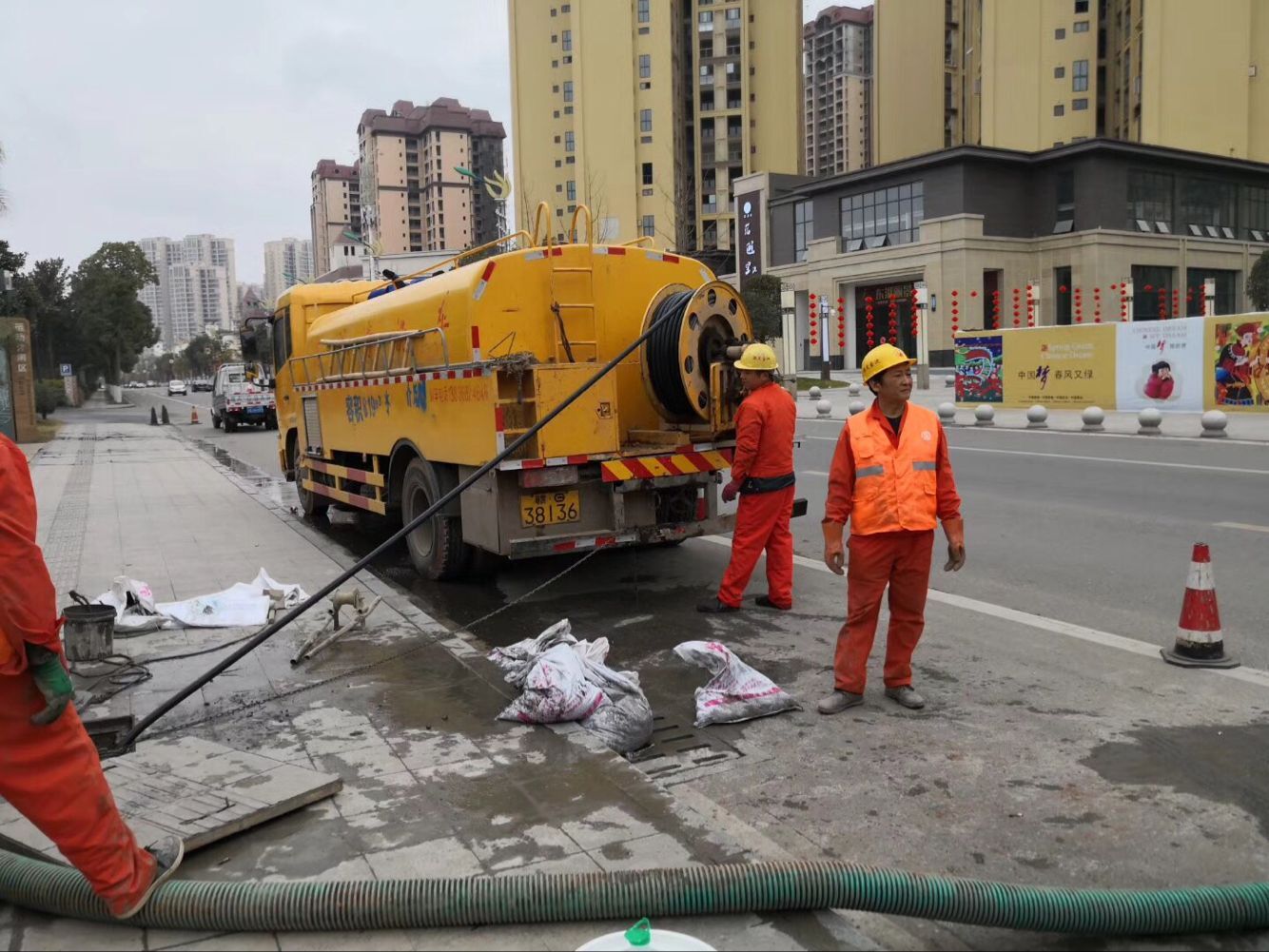 沙洋排污管道清淤-管道清洗